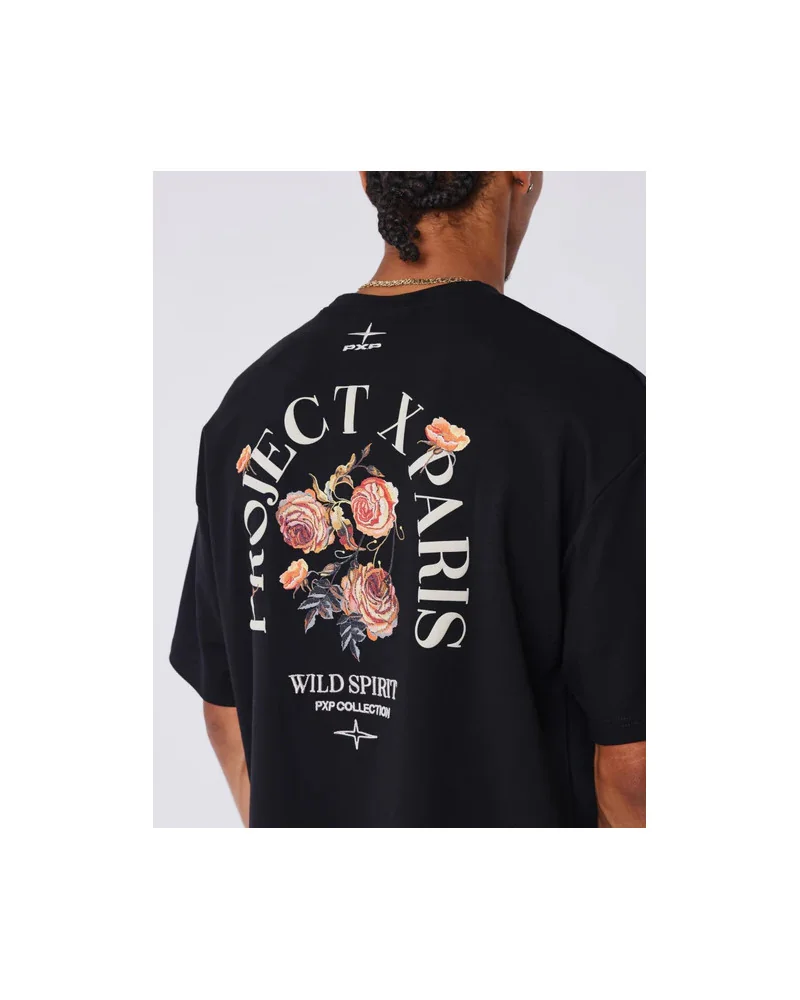 Project X Paris - Floral Tee - Black