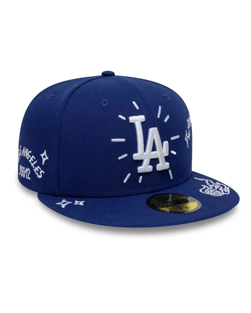 New Era - MLB Scribble LA Dodgers 59FIFTY Fitted Dark Cap - Blue