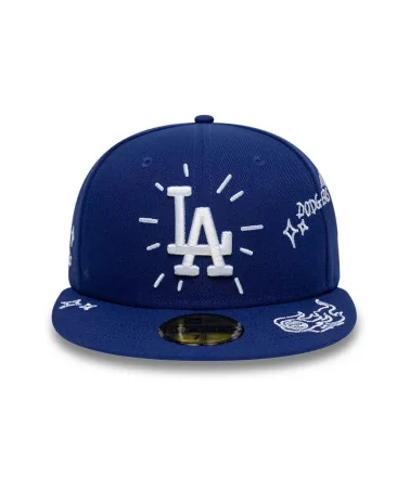 New Era - MLB Scribble LA Dodgers 59FIFTY Fitted Dark Cap - Blue