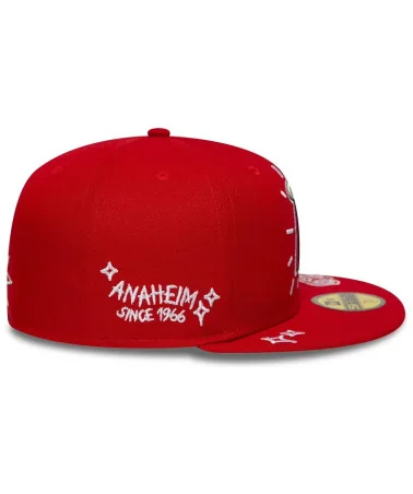 New Era - MLB Scribble Los Angeles 59FIFTY Fitted Dark Cap - Red