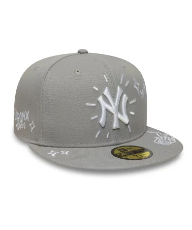New Era - New York Yankees MLB Scribble 59FIFTY fitted Cap - Grey