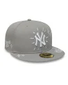 New Era - New York Yankees MLB Scribble 59FIFTY fitted Cap - Grey