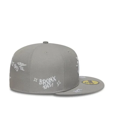 New Era - New York Yankees MLB Scribble 59FIFTY fitted Cap - Grey