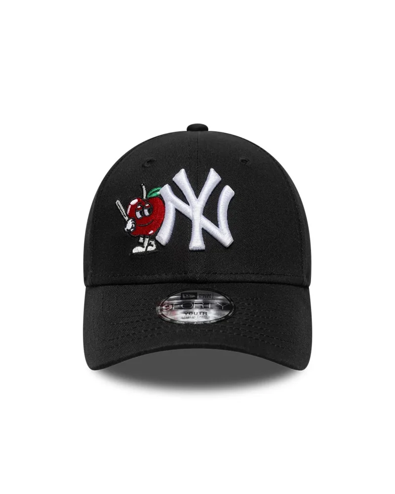 New Era - New York Yankees MLB Icon Black 9FORTY Adjustable Cap - Black