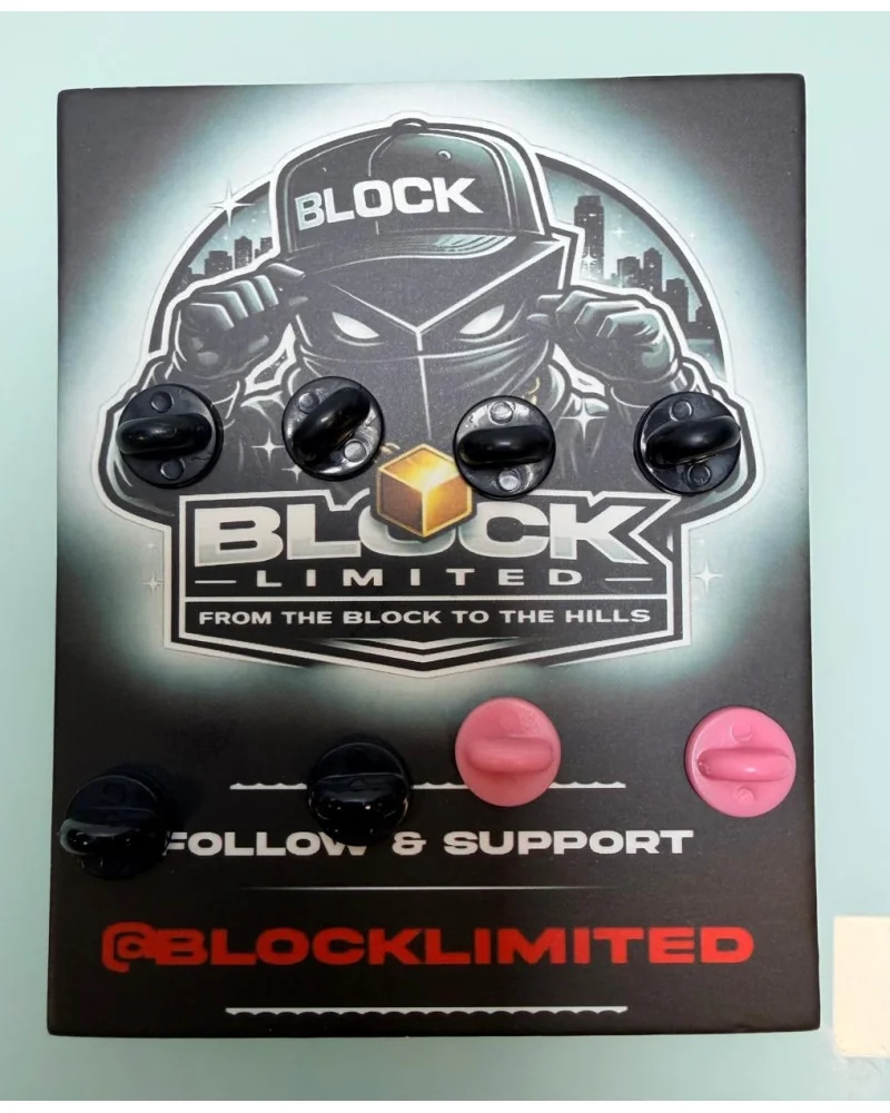 Block Limited - 4 x Pins Card Collector - Enamel Metal/Mc