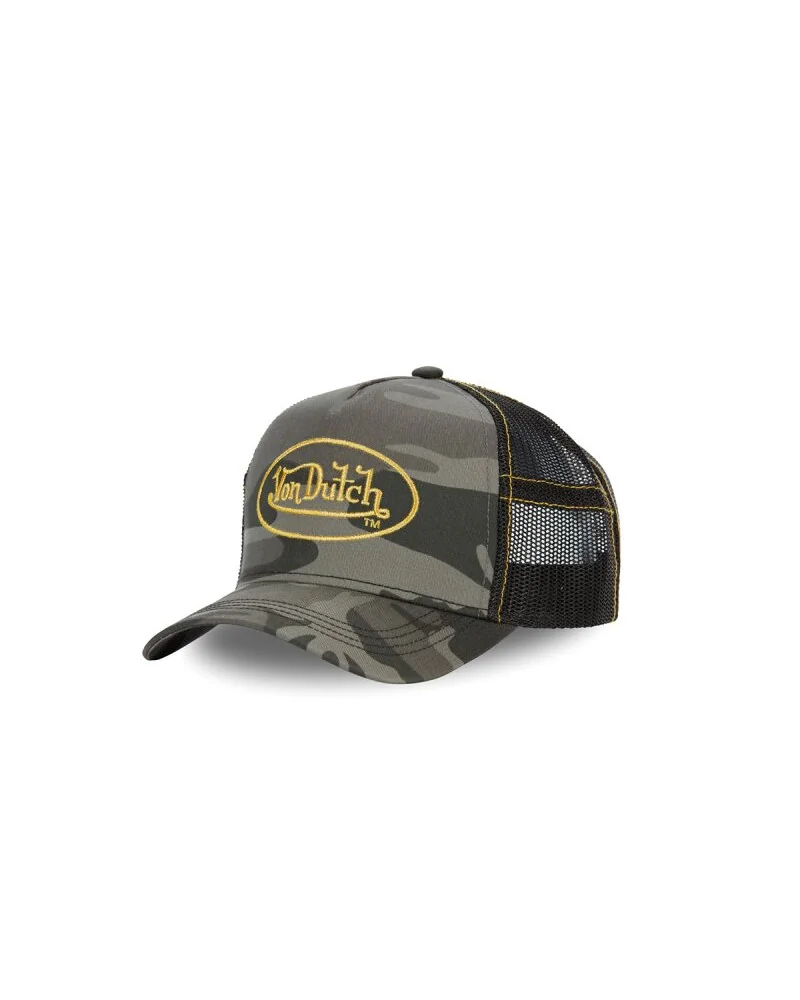 Von Dutch - Trucker Cap camo - black/gold
