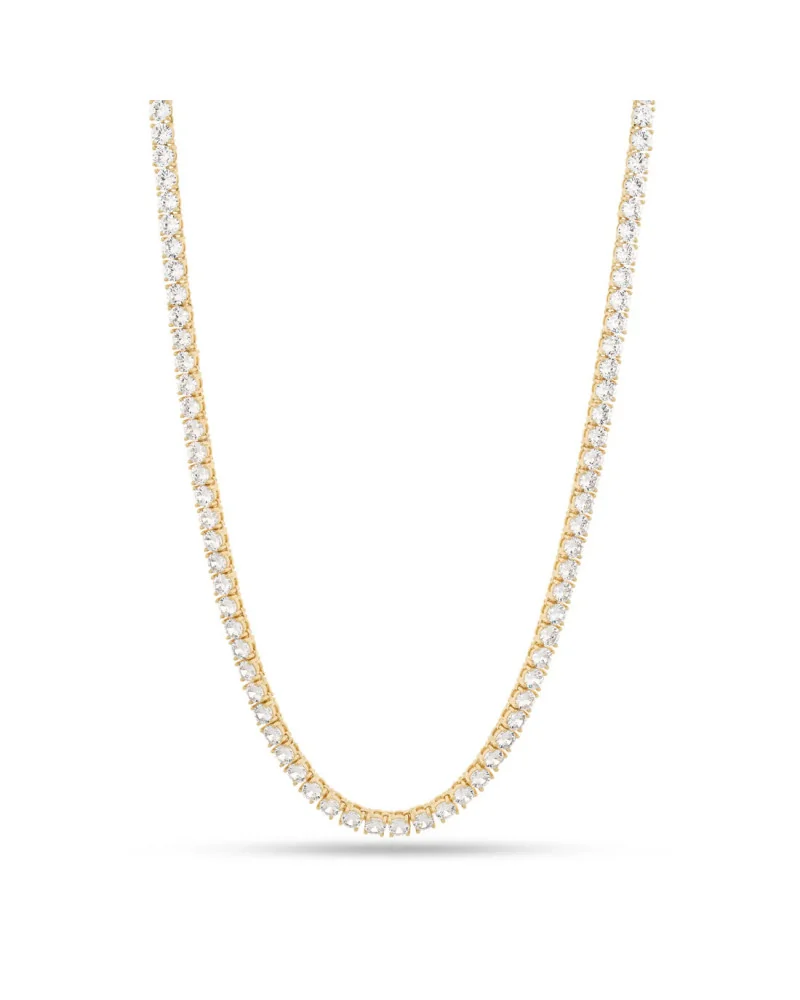 King Ice - 5mm - Icy Tennis Chain - White Gold | blockshops