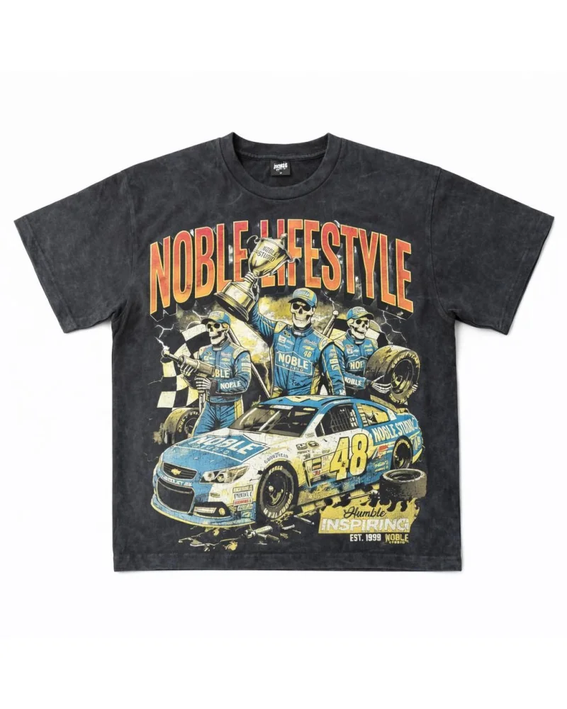 Noble - Racecar Premium Tee - Washed Black