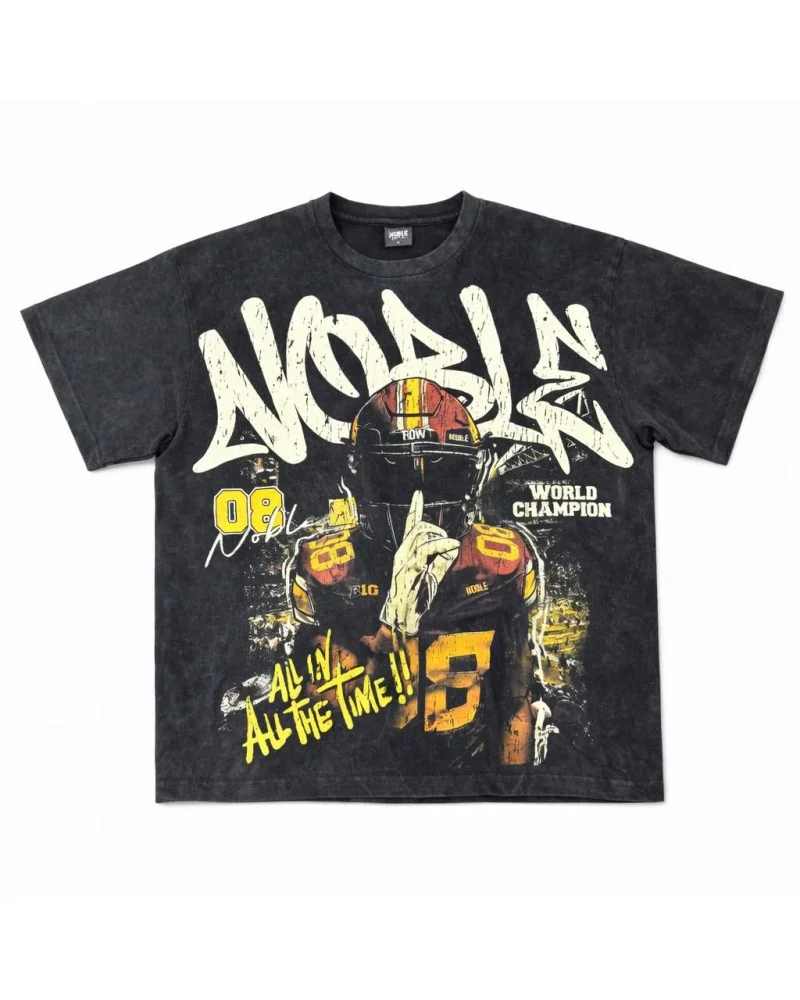 Noble - Shh Premium Tee - Washed Black