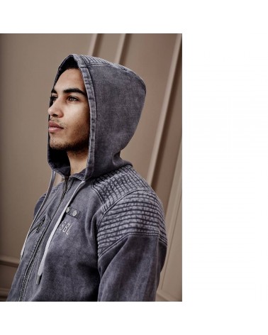 Cayler And Sons BL - Moto Zip Hoody - Acid Washed grey