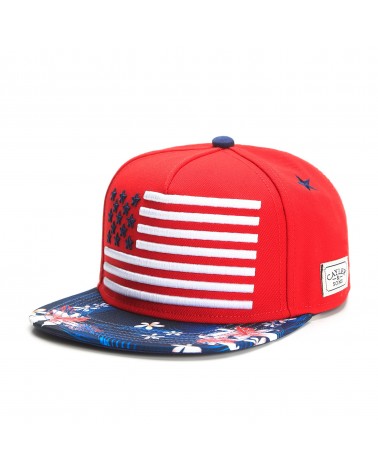 Cayler And Sons WL - Beach 'N Stripes Snapback Cap - Red/Mc/White