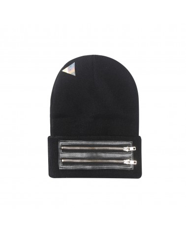 Cayler&Sons BL - ZIPPED OLD SCHOOL Beanie - Black/Gold