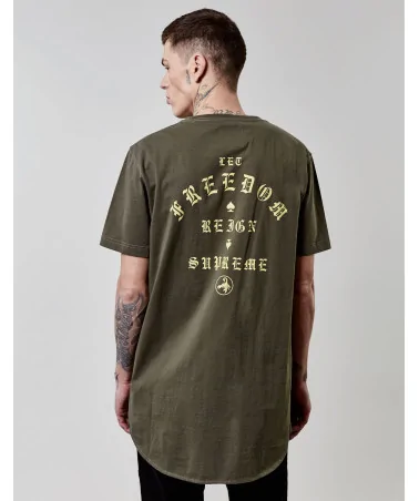 Cayler & Sons CSBL - CSBL FRDM Long Scallop Back Tee - Olive