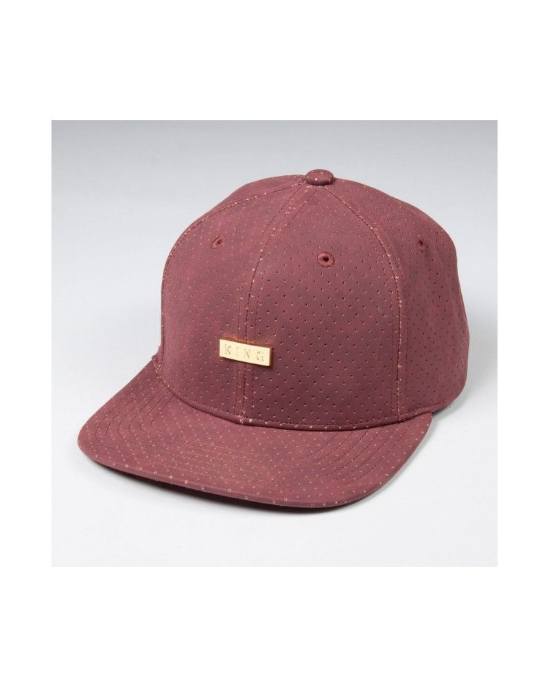 King Apparel - Luxe 6 Panel Snapback Cap - Grey Leather