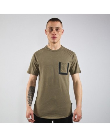 King Apparel -Sterling Midline Pocket Tee- Speckled Olive