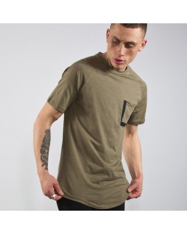 King Apparel -Sterling Midline Pocket Tee- Speckled Olive