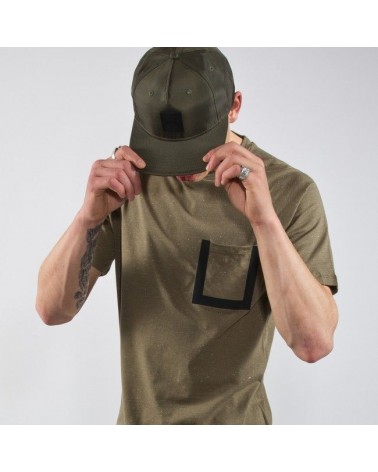 King Apparel -Sterling Midline Pocket Tee- Speckled Olive