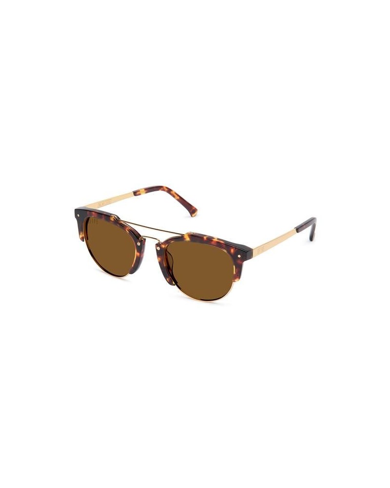 9FIVE DEL REY TORTOISE & 24K GOLD SUNGLASSES