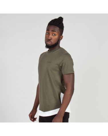 King Apparel - Stamp Vent Midline T-shirt - Olive / White