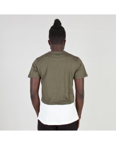 King Apparel - Stamp Vent Midline T-shirt - Olive / White