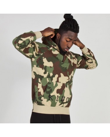 King Apparel - Staple Half Zip Hoodie - Camo