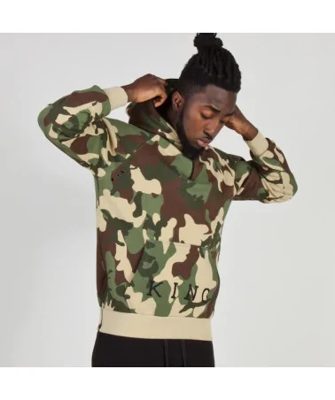 King Apparel - Staple Half Zip Hoodie - Camo