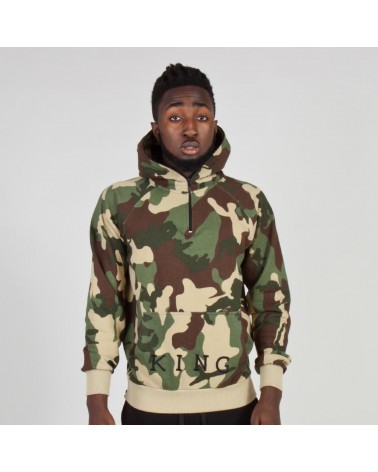 King Apparel - Staple Half Zip Hoodie - Camo