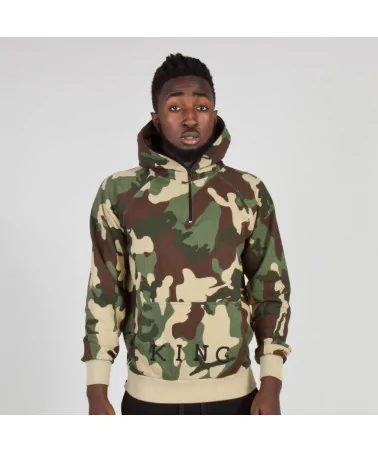 King Apparel - Staple Half Zip Hoodie - Camo