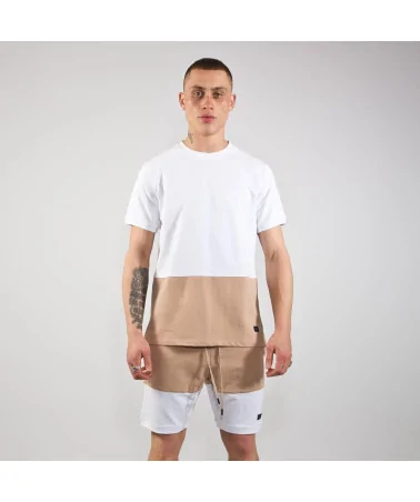 King Apparel - Luxe Summer Trackset - White / Camel
