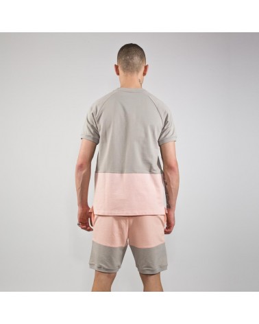 King Apparel - Luxe Summer Tee - Grey / PinkKing Apparel - Luxe Summer Tee - Grey / Pink