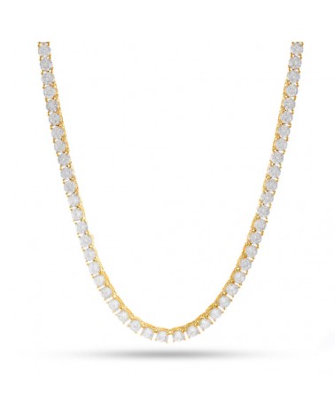 King Ice - 4mm - 14K Gold Single Row Tennis Chain