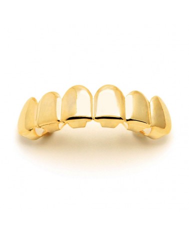 King Ice - Gold Plain Grillz - Top