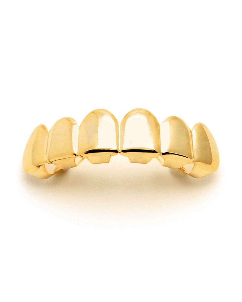 King Ice - Gold Plain Grillz - Top