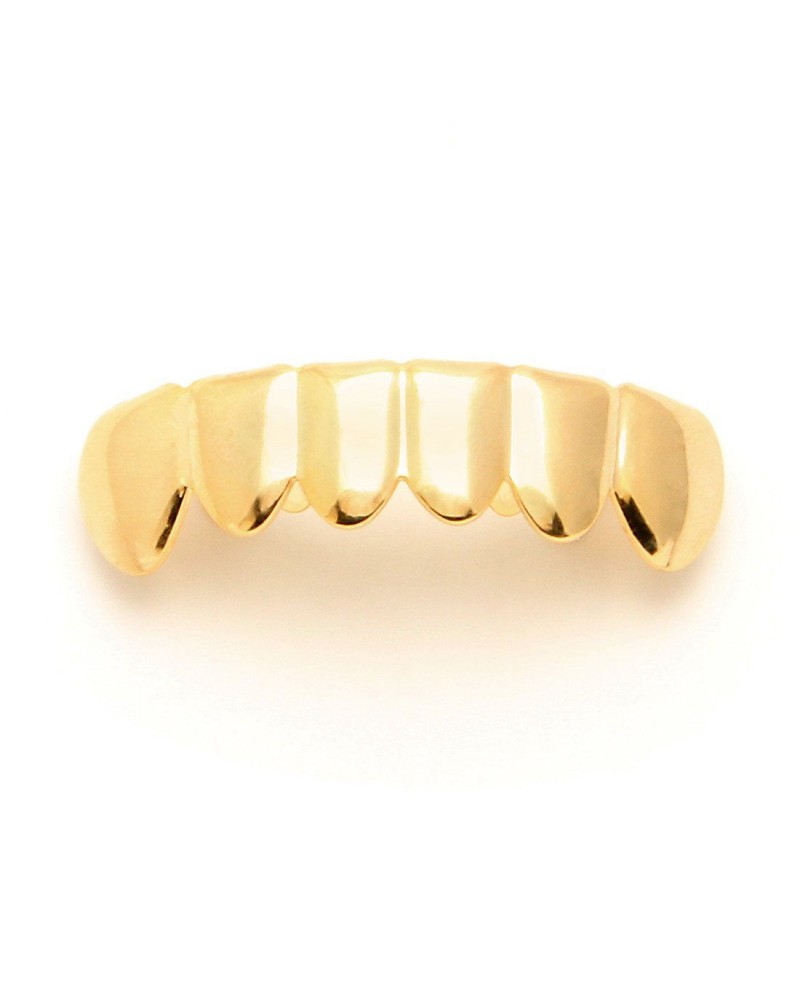 King Ice - Gold Plain Teeth Grillz - Bottom