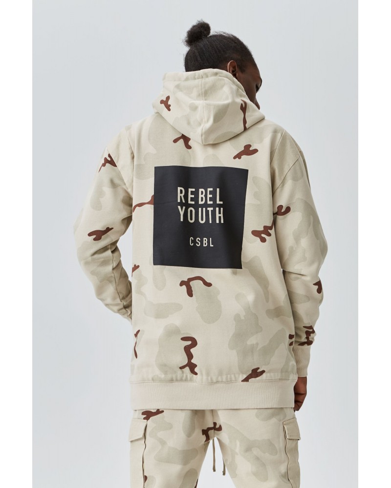 Cayler & Sons - CSBL Rebel Youth Half Zip Hoody  - Desert Camo/Black