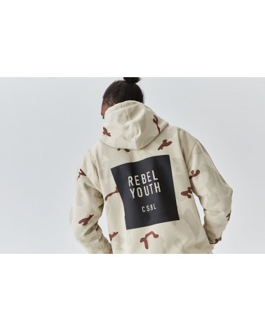 Cayler & Sons - CSBL Rebel Youth Half Zip Hoody  - Desert Camo/Black