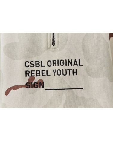 Cayler & Sons - CSBL Rebel Youth Half Zip Hoody  - Desert Camo/Black