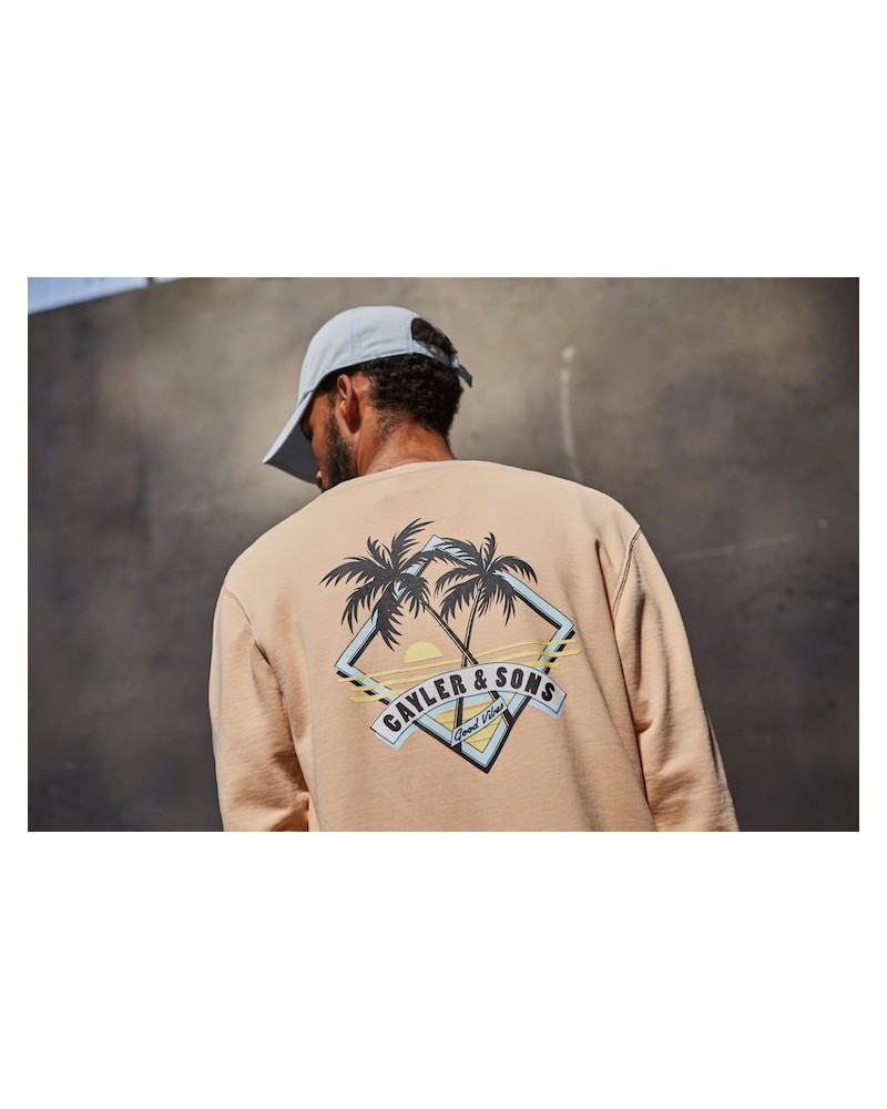 Cayler & Sons - WL Vibin' Crewneck - Acid Washed Peach/ Ice Blue