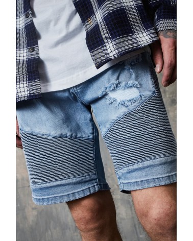 Cayler And Sons - ALLDD Biker Sid Denim Shorts - Light Blue