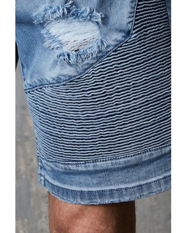 Cayler And Sons - ALLDD Biker Sid Denim Shorts - Light Blue