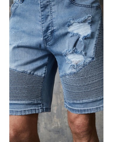 Cayler And Sons - ALLDD Biker Sid Denim Shorts - Light Blue