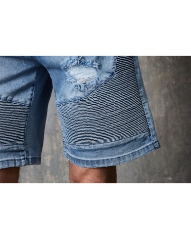 Cayler And Sons - ALLDD Biker Sid Denim Shorts - Light Blue