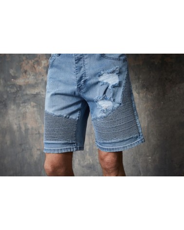 Cayler And Sons - ALLDD Biker Sid Denim Shorts - Light Blue