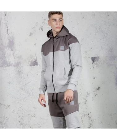 King Apparel - Langdon Tracksuit Hoodie - Stone/Black | blockshops
