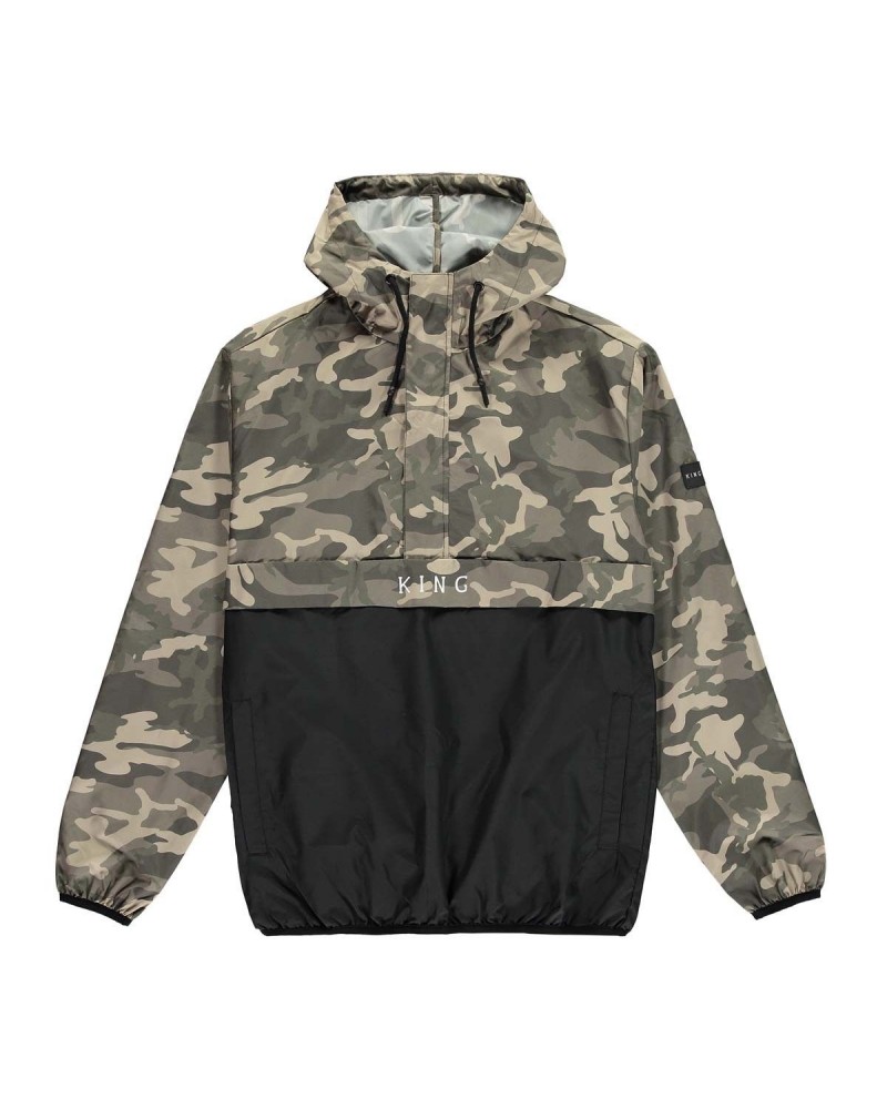 King Apparel - Leyton Windrunner Jacket - Mist/White