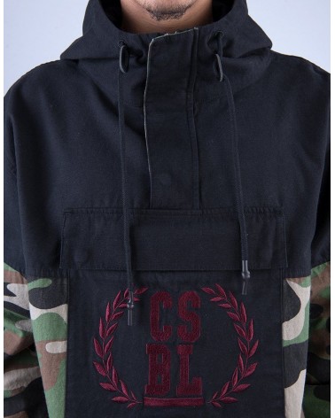 Cayler & Sons CSBL - CSBL Justice N Glory Anorak Jacket woven - Black/Woodland Camo