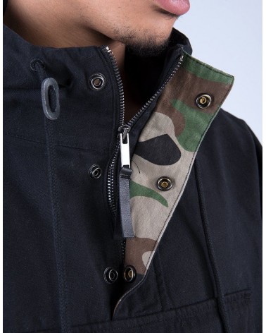 Cayler & Sons CSBL - CSBL Justice N Glory Anorak Jacket woven - Black/Woodland Camo