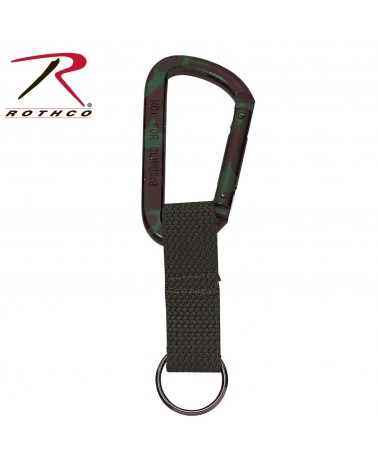 Rothco - 80MM Carabiner Web Strap Key Ring - Camo