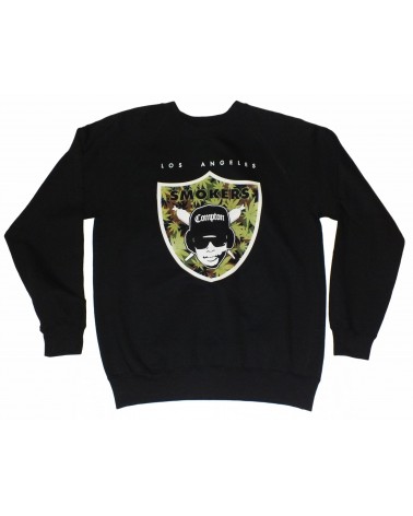 SMOKERS CAMO Crew - Black