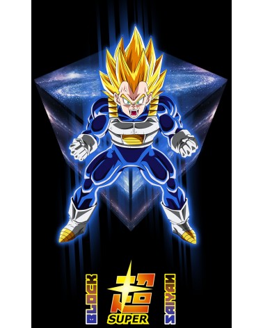 Block Limited - Block Super Saiyan Vegeta - Black/Teal Blue